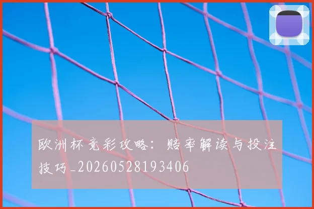 欧洲杯竞彩攻略:赔率解读与投注技巧_20260528193406